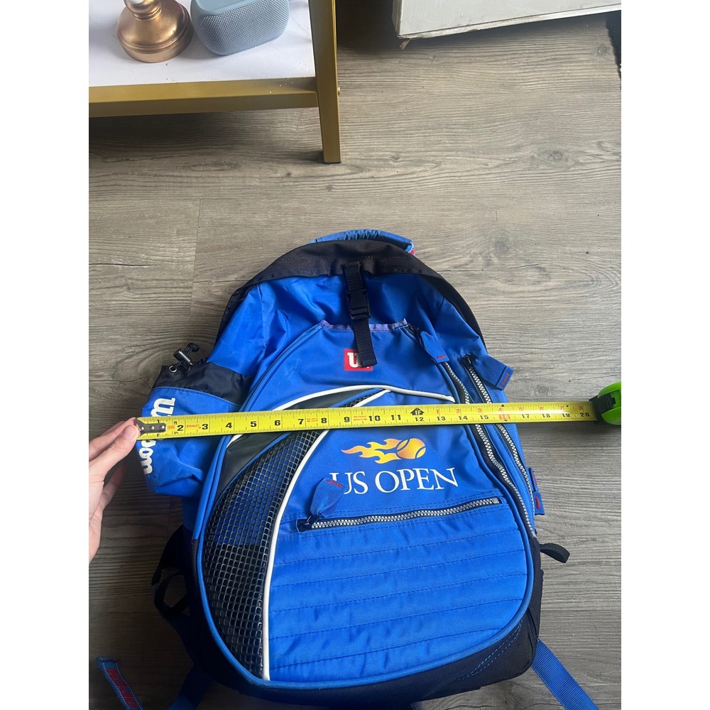 Vintage Wilson US Open Tennis Racket Book Bag Blue Red Lettering RARE - Picture 9 of 9